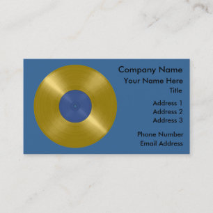 Cartão De Visita Álbum de Vinil Dourado