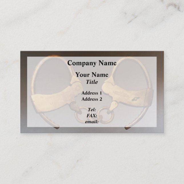 Cartão De Visita Alças de Vintage (Frente)