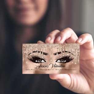 Cartão De Visita Alexxis Makeup Brow Lashes Glitter Drill Spark