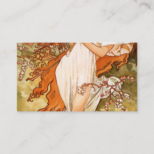 Cartão De Visita Alfons Mucha - 1896 - Primavera
