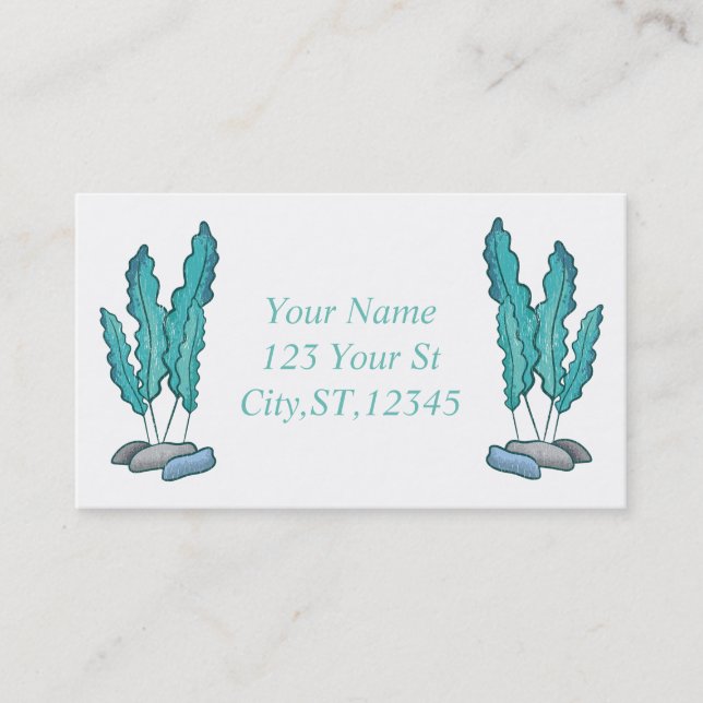 Cartão De Visita Algas Azuis Algas Thunder_Cove (Frente)