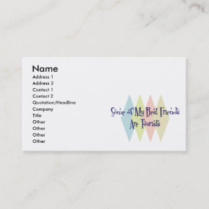 Cartão De Visita Alguns de meus melhores amigos são turistas