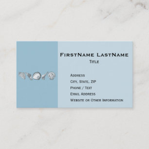 Cartão De Visita Alguns Seashells tirados mão da cor