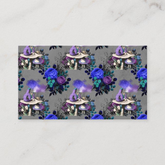 Cartão De Visita Alice no País das Maravilhas das Flores Fumantes (Frente)