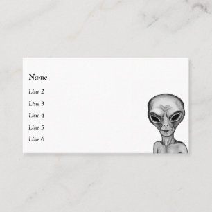 Cartão De Visita Alienígena cinza