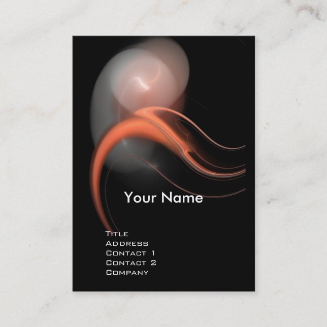 Cartão De Visita ALIENÍGENA PEARL MONOGRAM Vibrante preto rosa bran (Frente)