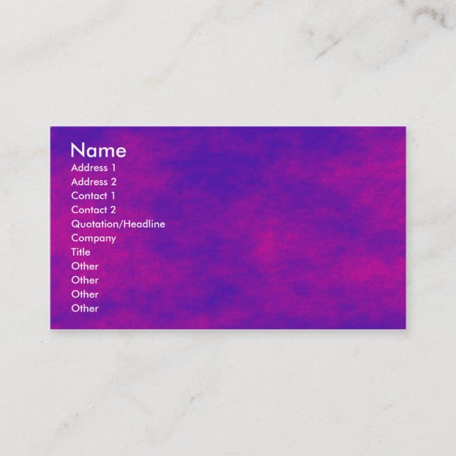 Cartão De Visita Alienígena Sky II (Frente)