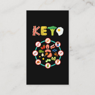 Cartão De Visita Alimentação Keto Diet Estilo de Vida Perda de Pe