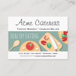 Cartão De Visita Alimentos saudáveis que abastecem