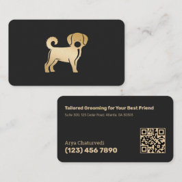 Cartão De Visita Alinhamento de Cachorro Digitalizável QR
