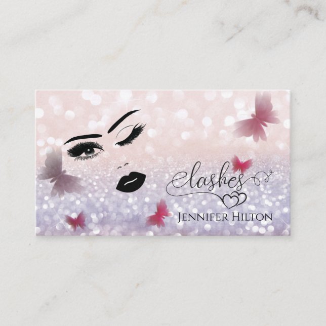 Cartão De Visita Alinhar a cara sensual moderna e atraente (Frente)