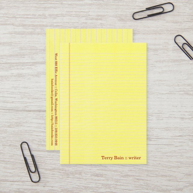 Cartão De Visita Almofada legal (Frente/Verso In Situ)