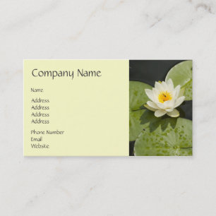 Cartão De Visita Almofadas de lírio e flor de Lotus branco