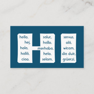 Cartão De Visita Alô das listras internacionais