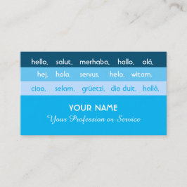 Cartão De Visita Alô das listras internacionais