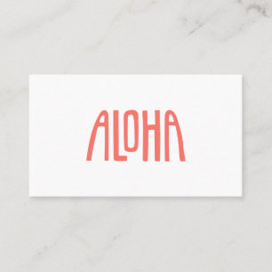Cartão De Visita Aloha