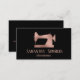 Cartão De Visita Alterações rosa Gold Foil Sewing Machine Tailor (Frente/Verso)