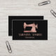 Cartão De Visita Alterações rosa Gold Foil Sewing Machine Tailor (Frente/Verso In Situ)
