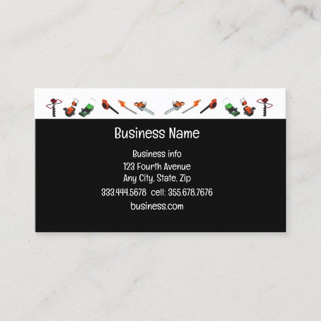 Cartão De Visita Aluguel de motor pequeno (Frente)