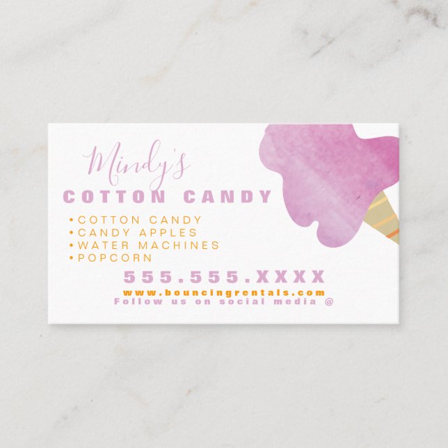 Cartão De Visita Alugueres do Partido de Salto do Castelo Infláveis (Frente)