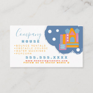 Cartão De Visita Alugueres do Partido de Salto do Castelo Infláveis