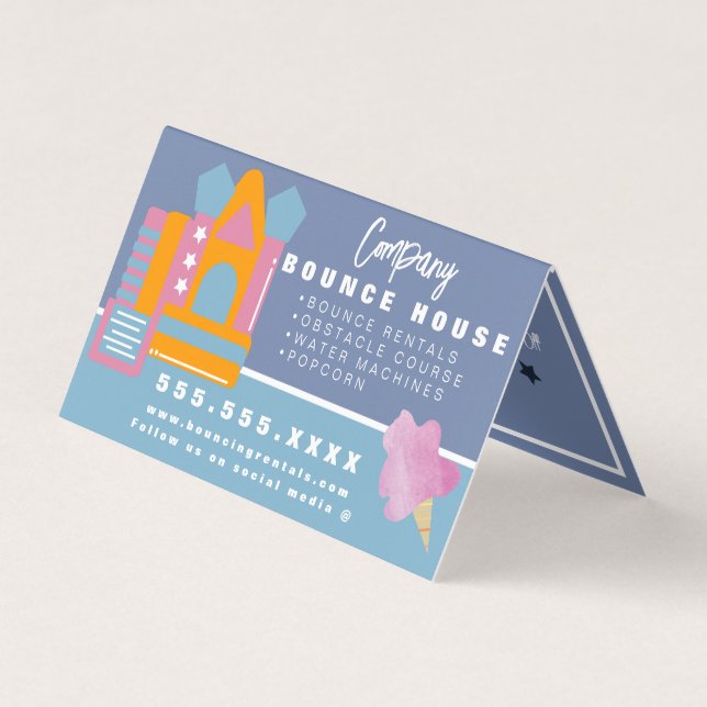 Cartão De Visita Alugueres do Partido de Salto do Castelo Infláveis (Frente)