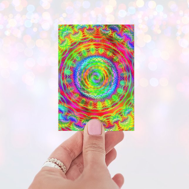 Cartão De Visita Alvo Tiedye (Unique Kaleidoscopic Digital Art Business Card)