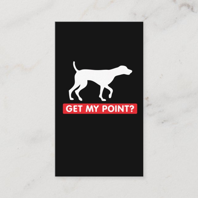 Cartão De Visita Amante engraçado alemão do cão do ponteiro de (Frente)