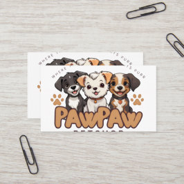 Cartão De Visita Amantes de Cachorros Fofos "Paw Paw Pet Shop" Almo