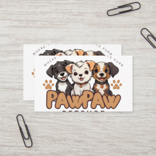 Cartão De Visita Amantes de Cachorros Fofos "Paw Paw Pet Shop" Almo