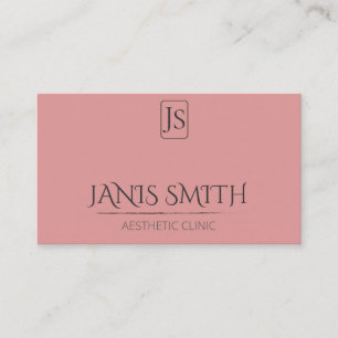 Cartão De Visita Amara Elegant Dusty Rose Aesthetic Clinic Sticke