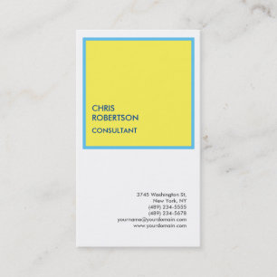 Cartão De Visita Amarelo azul especial exclusivo