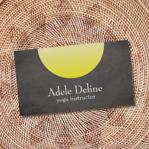 Cartão de visita amarelo cinzento do instrutor da