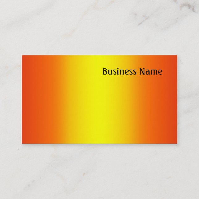 Cartão De Visita Amarelo e laranja (Frente)