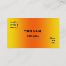Cartão De Visita Amarelo e laranja