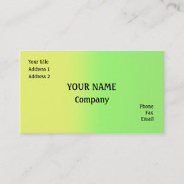 Cartão De Visita Amarelo e verde