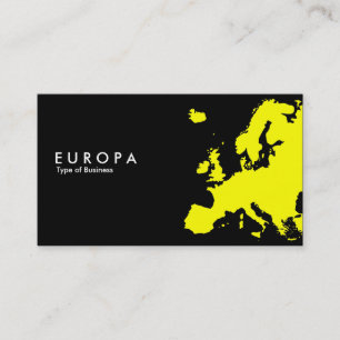 Cartão De Visita Amarelo EUROPA - Preto