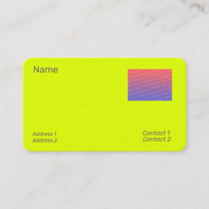 Cartão De Visita amarelo fluorescente - adicionar foto