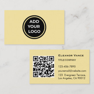 Cartão de Visita Amarelo Manteiga Adicionar Logoti