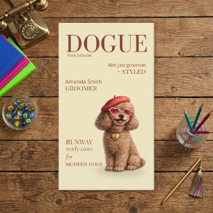 Cartão de Visita Amarelo Manteiga Cachorro Dogue P