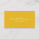 Cartão De Visita Amarelo Minimalista Elegante na moda chic (Frente)