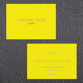 Cartão De Visita Amarelo neon brilhante e dourado