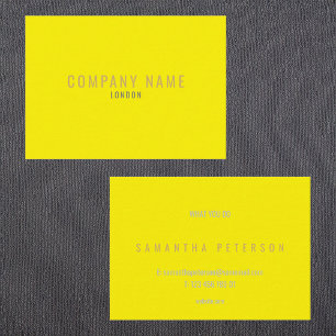 Cartão De Visita Amarelo neon brilhante e dourado
