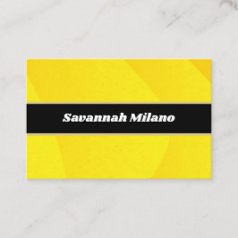 Cartão de visita amarelo profissional moderno