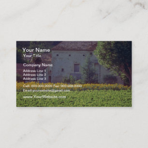 Cartão De Visita amarelo Provencal mas próximo a Carpentras no camp