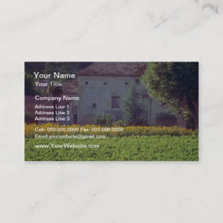 Cartão De Visita amarelo Provencal mas próximo a Carpentras no camp