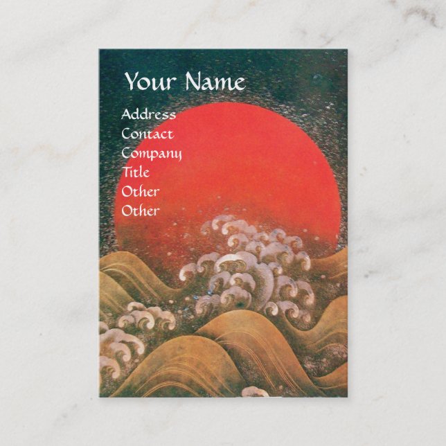 Cartão De Visita AMATERASU, SUN GODDESS, pérola vermelha, castanha- (Frente)