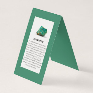 Cartão De Visita Amazonite Crystal Significa Gemstone Jeweler