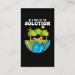 Cartão De Visita Ambiente de Emergência Ecológica Mundial do Dia