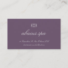 Cartão De Visita Ameixa empoeirada simples mas extravagante